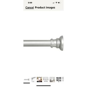 Kenney Nicholas 5/8" Twist & Fit No Adjustable Rod Window Curtain Rod, 48-84"